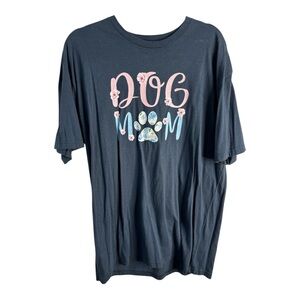 Next Level Apparel Women’s Dark Blue Dog Mom Graphic T-Shirt Size XXL